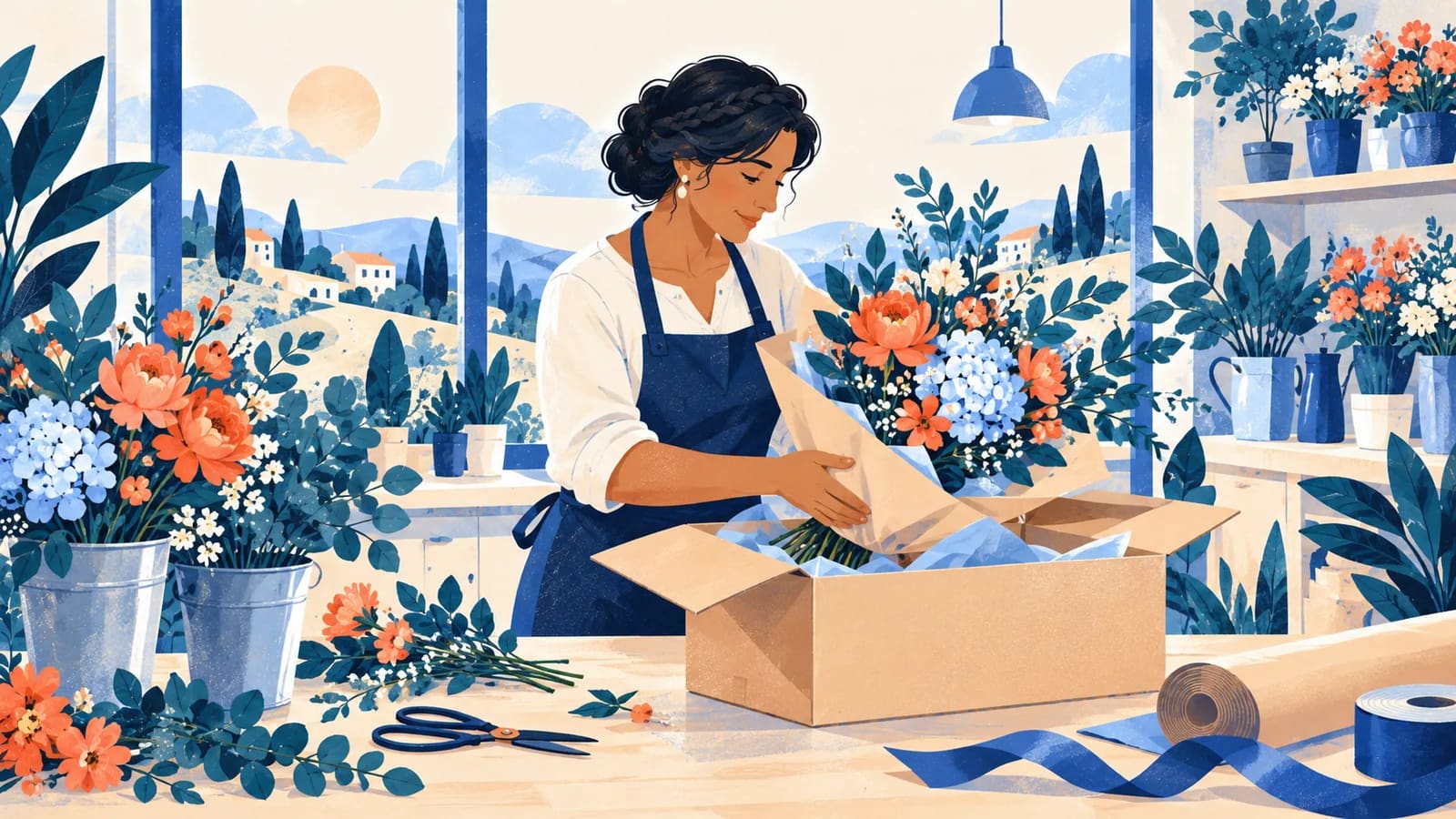 Fleuriste qui expédie un bouquet frais, un produit périssable qui fait exception à la règle des 30 jours