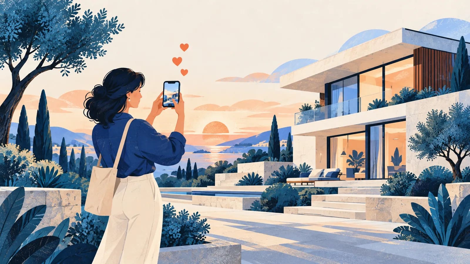 Architecte qui photographie un projet pour le partager en ligne