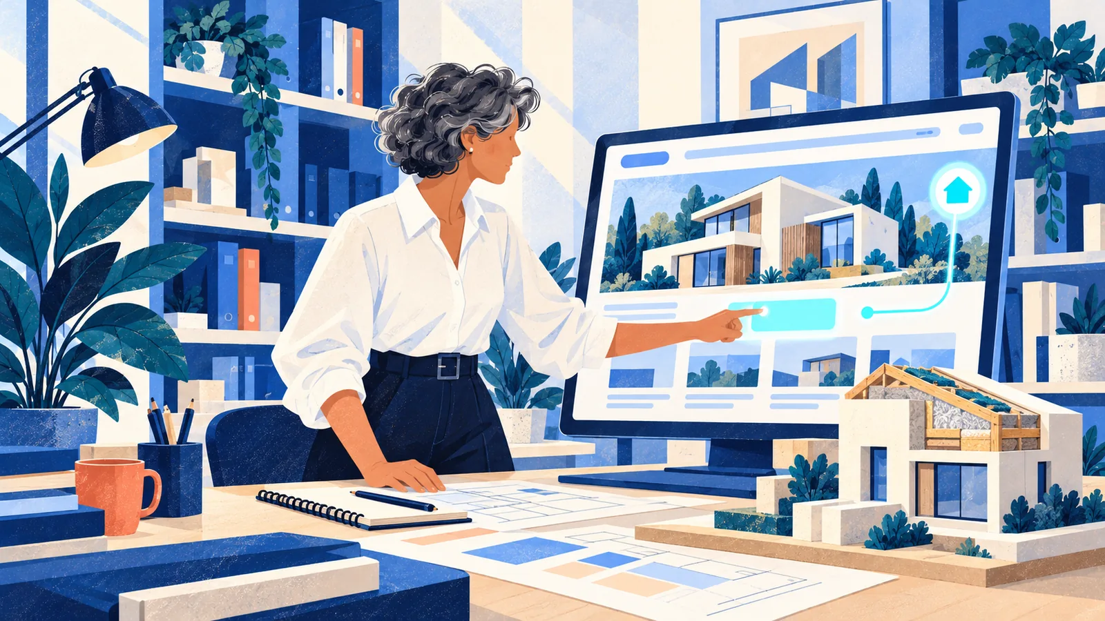Architecte qui ajoute à son site un encart cliquable vers le service public de la rénovation